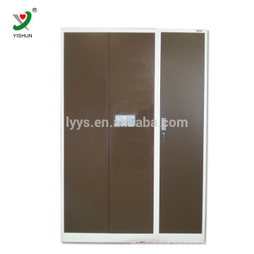 wholesale changing room Furniture modern strong metal Clothes Closet storage 3 Door Steel Wardrobe